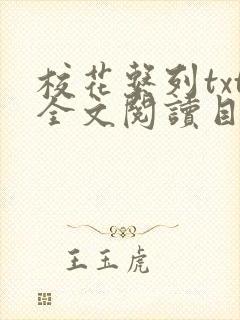 校花系列txt全文阅读目录