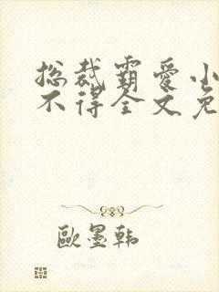 总裁霸爱小妻惹不得全文免费阅读笔趣阁