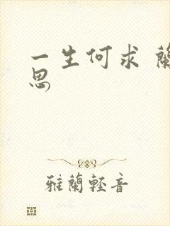 一生何求 兰思思