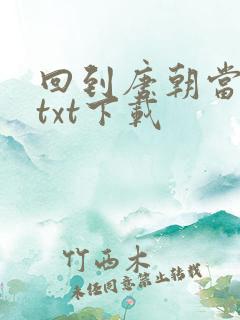 回到唐朝当皇帝txt下载