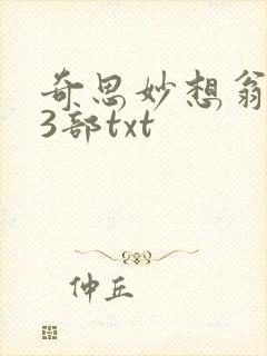 奇思妙想翁乱13部txt