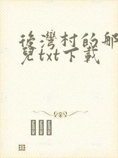 后湾村的那些事儿txt下载