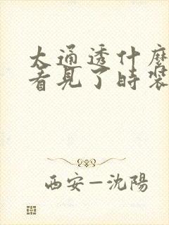 太通透什么毛都看见了时装