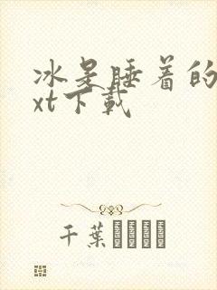 冰是睡着的水txt下载