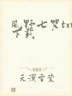 风野七咒txt下载