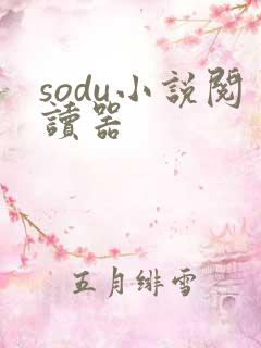 sodu小说阅读器
