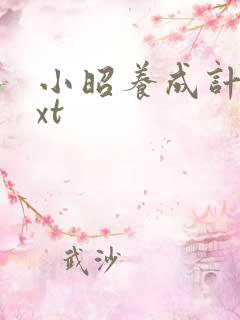 小昭养成计划txt