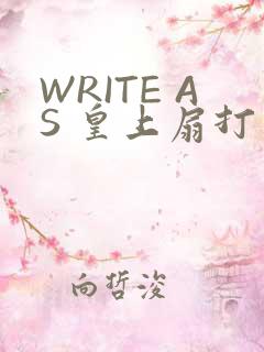 WRITE AS 皇上扇打
