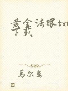 黄金法眼txt下载