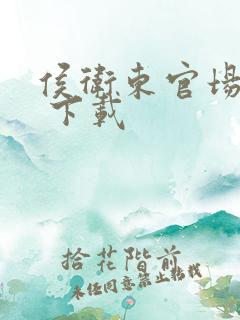 侯卫东官场笔记 下载