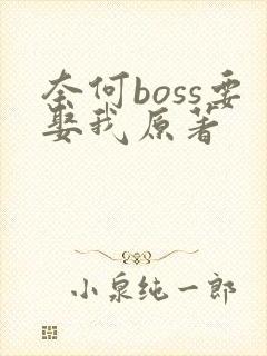 奈何boss要娶我原著