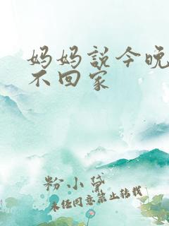 妈妈说今晚爸爸不回家
