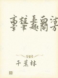 高校长白沽26章笔趣阁方法