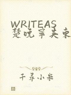 WRITEAS楚晚宁夹东西