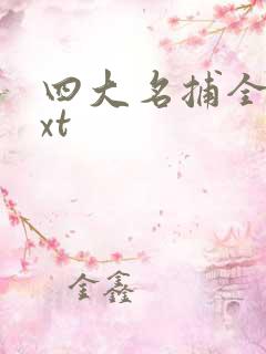 四大名捕全集txt