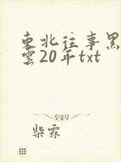 东北往事黑道风云20年txt
