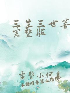 三生三世菩提劫完整版