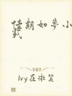 佳期如梦小说下载