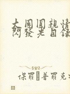 大团圆亲情会闪闪发光目录