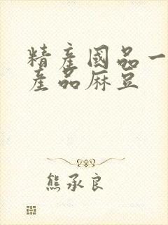 精产国品一二三产品麻豆