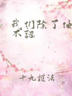 我们除了他谁都不认
