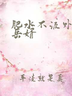 肥水不流外人田岳婿