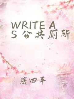 WRITE AS 公共厕所