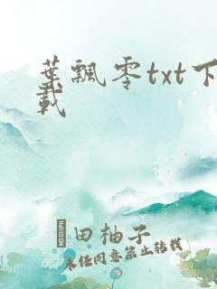 叶飘零txt下载
