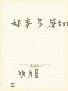 好事多磨txt