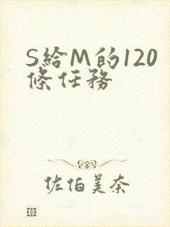 S给M的120条任务