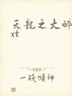 天龙之大醉侠txt
