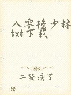 八零后少林方丈txt下载