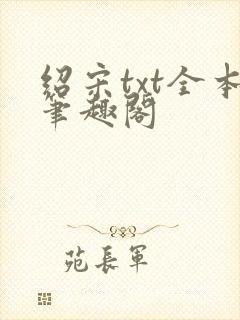 绍宋txt全本笔趣阁