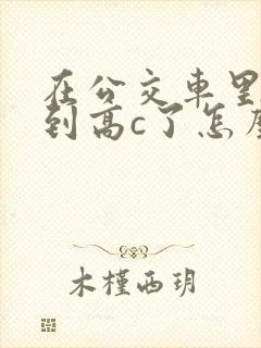 在公交车里c弄到高c了怎么办