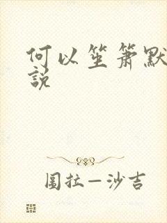 何以笙箫默 小说