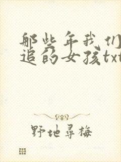 那些年我们一起追的女孩txt