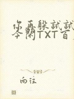 你再躲试试BY今闲TXT百度网盘