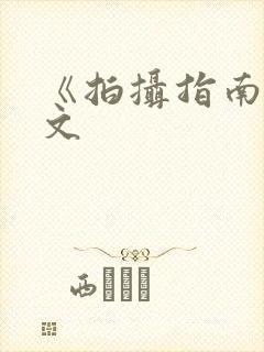 《拍摄指南》全文