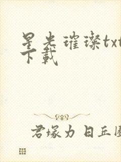 星光璀璨txt下载