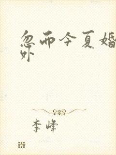 忽而今夏婚后番外