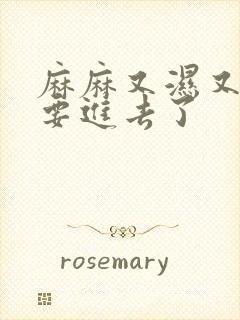 麻麻又湿又紧我要进去了