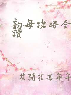 韵母攻略全文阅读