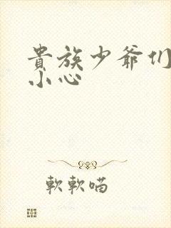 贵族少爷们 请小心