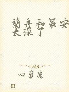 兰舟和策安肉 太深了