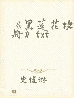 《黑莲花攻略手册》txt