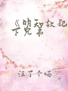 《明知故犯》年下兄弟