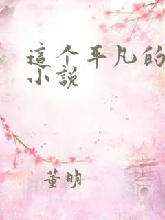 这个平凡的男子小说