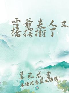 霍爷夫人又去天桥摆摊了