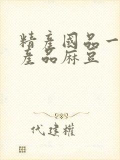 精产国品一二三产品麻豆