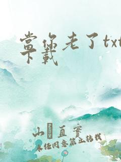 当你老了txt下载